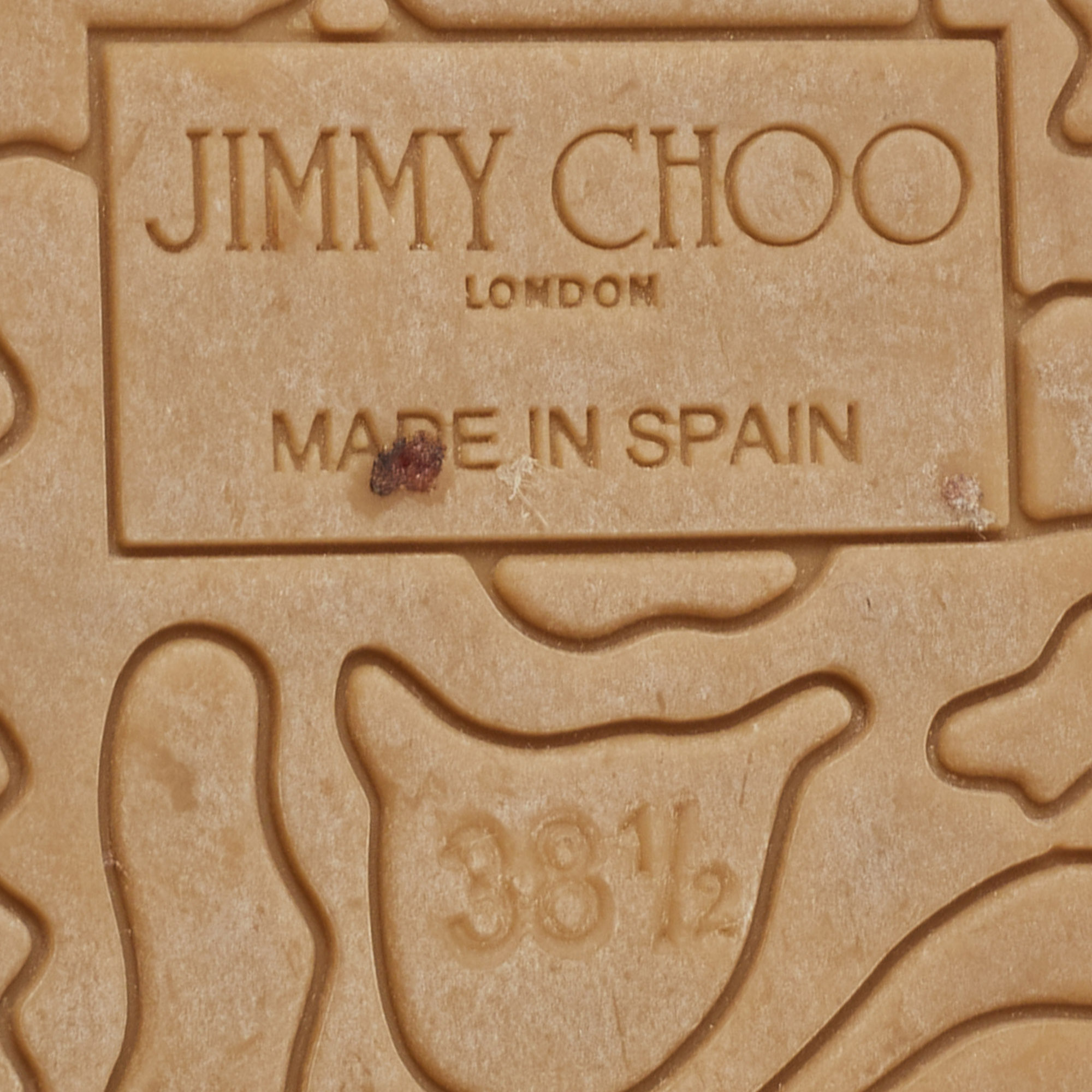 Jimmy Choo Metallic Bronze Leather Ankle Strap Espadrilles Size 38.5