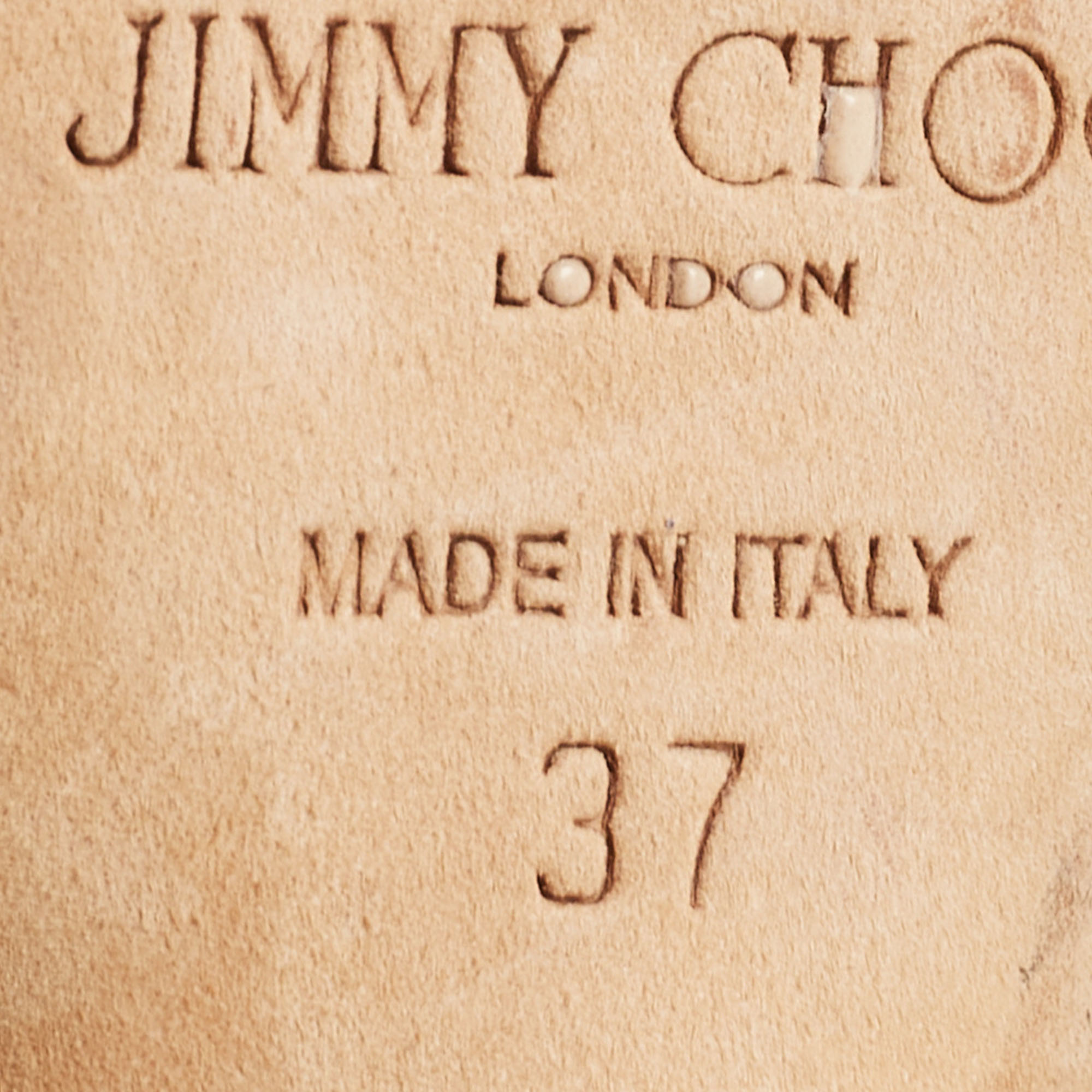 Jimmy Choo Metallic Glitter Slingback Sandals Size 37