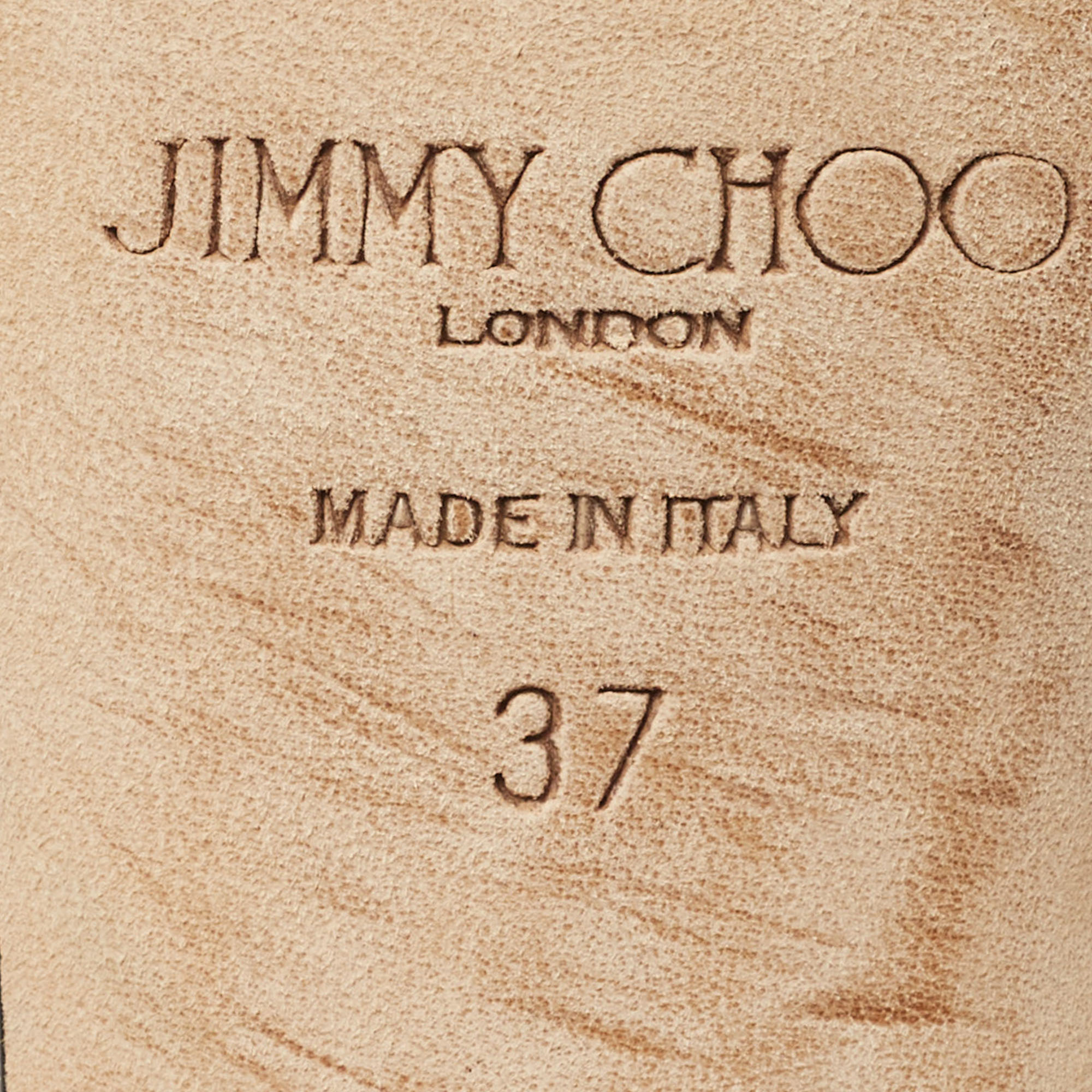 Jimmy Choo Black Leather Sandals Size 37
