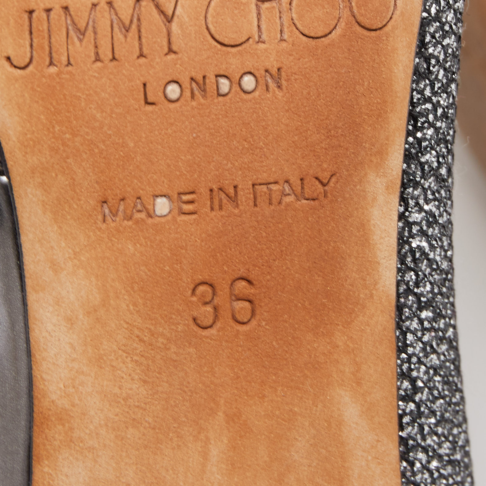 Jimmy Choo Grey Lurex Fabric Lucy Pumps Size 36