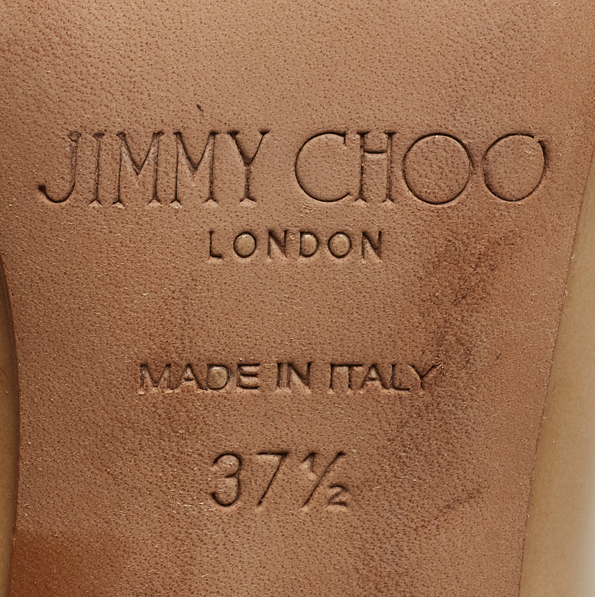 Jimmy Choo Beige Patent Romy  Pumps Size 37.5