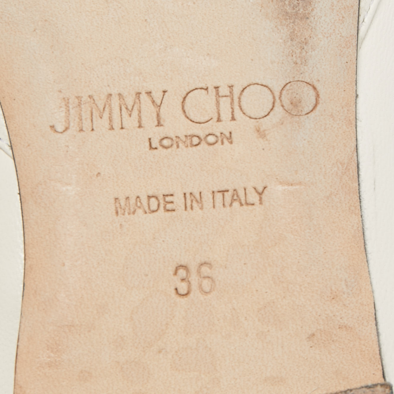 Jimmy Choo White/Black Leather Ray Slingback Flats Size 36