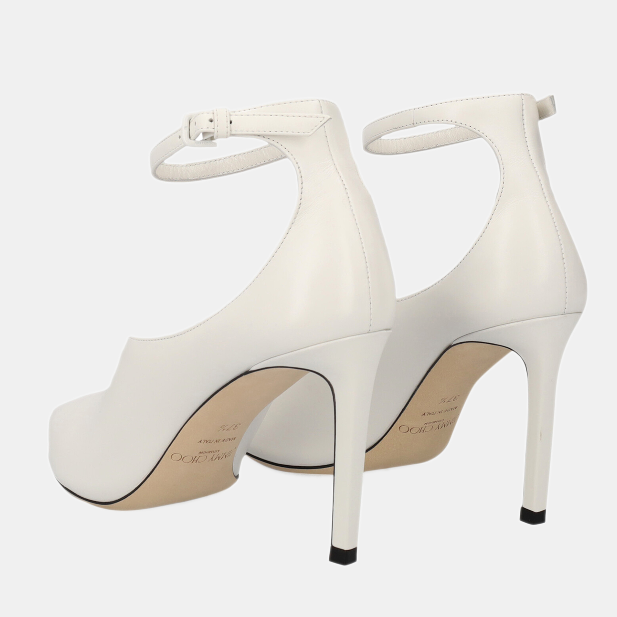 Jimmy Choo  Women's Leather Heels - White - EU 37.5