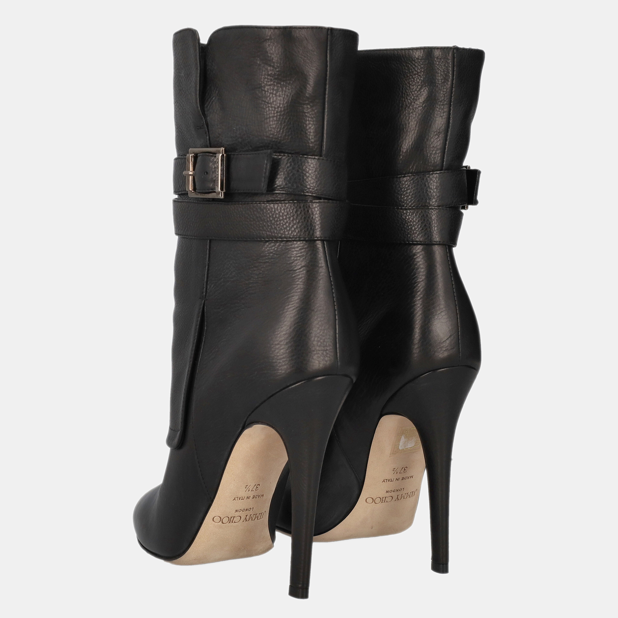 Jimmy Choo  Women's Leather Ankle Boots - Black - EU 37.5
