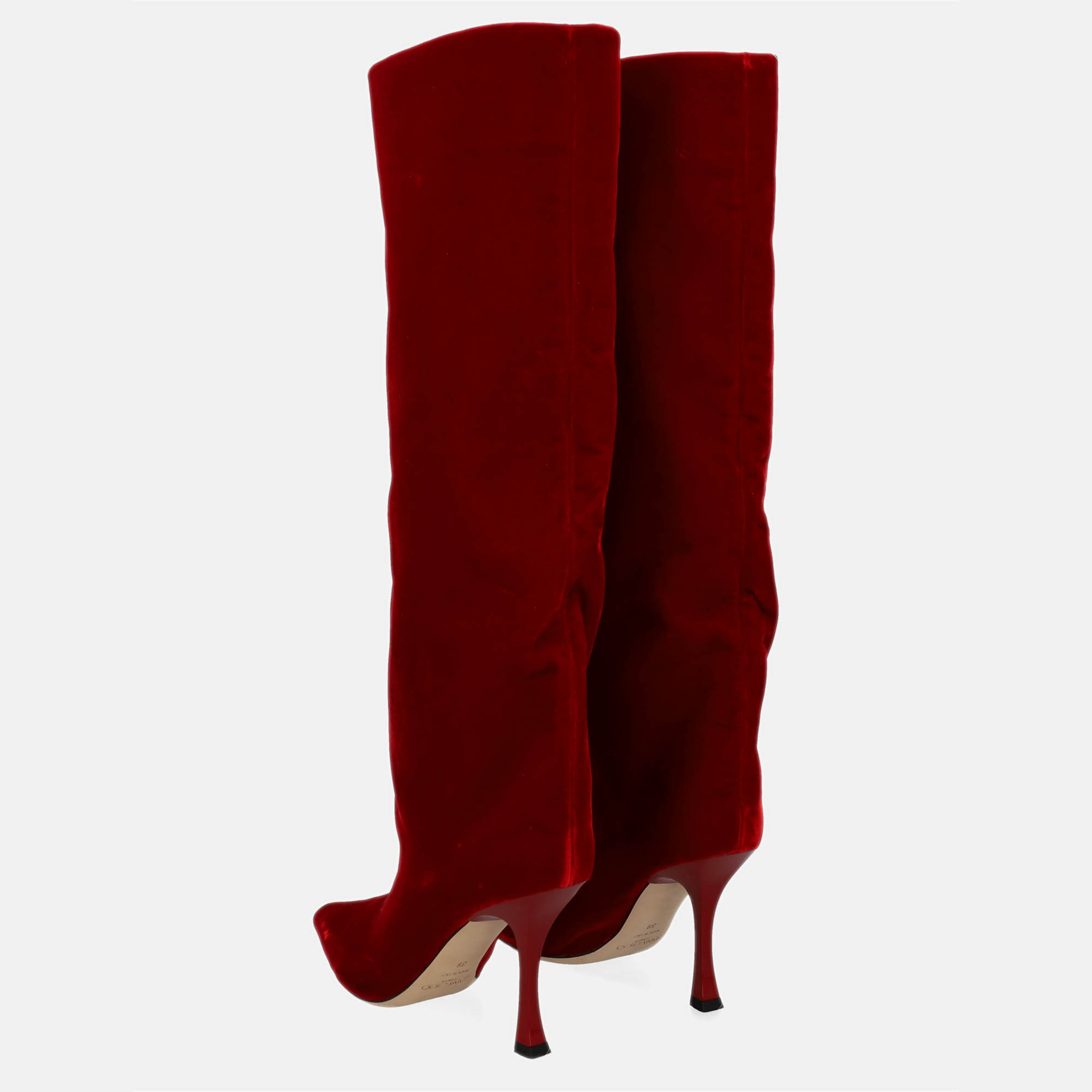 Jimmy Choo  Women's Fabric Boots - Red - EU 39