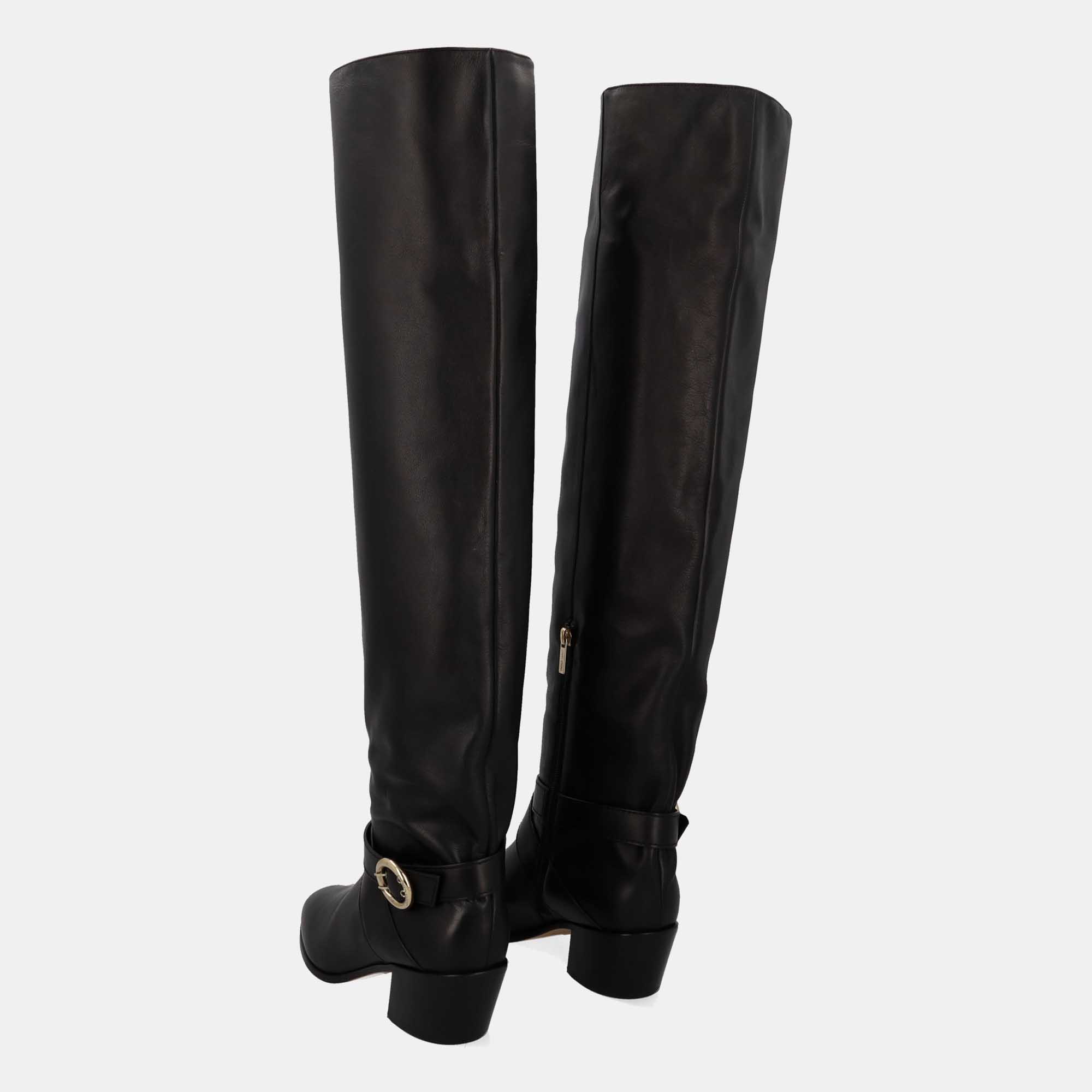 Jimmy Choo  Women's Leather Boots - Black - EU 41