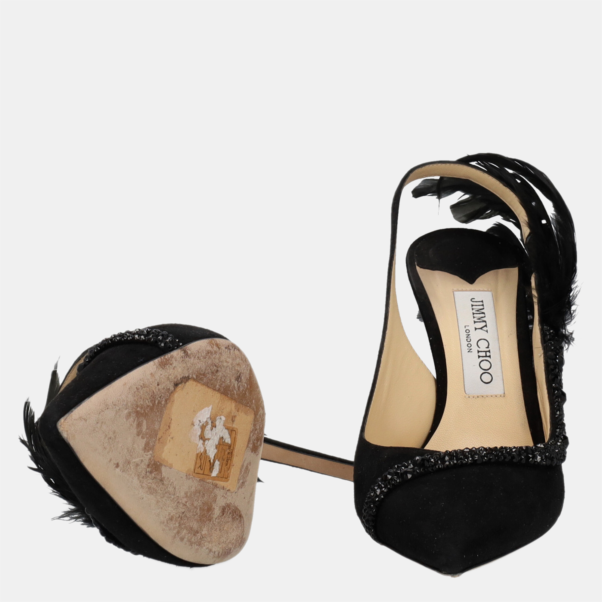 Jimmy Choo  Women's Leather Heels - Black - EU 38
