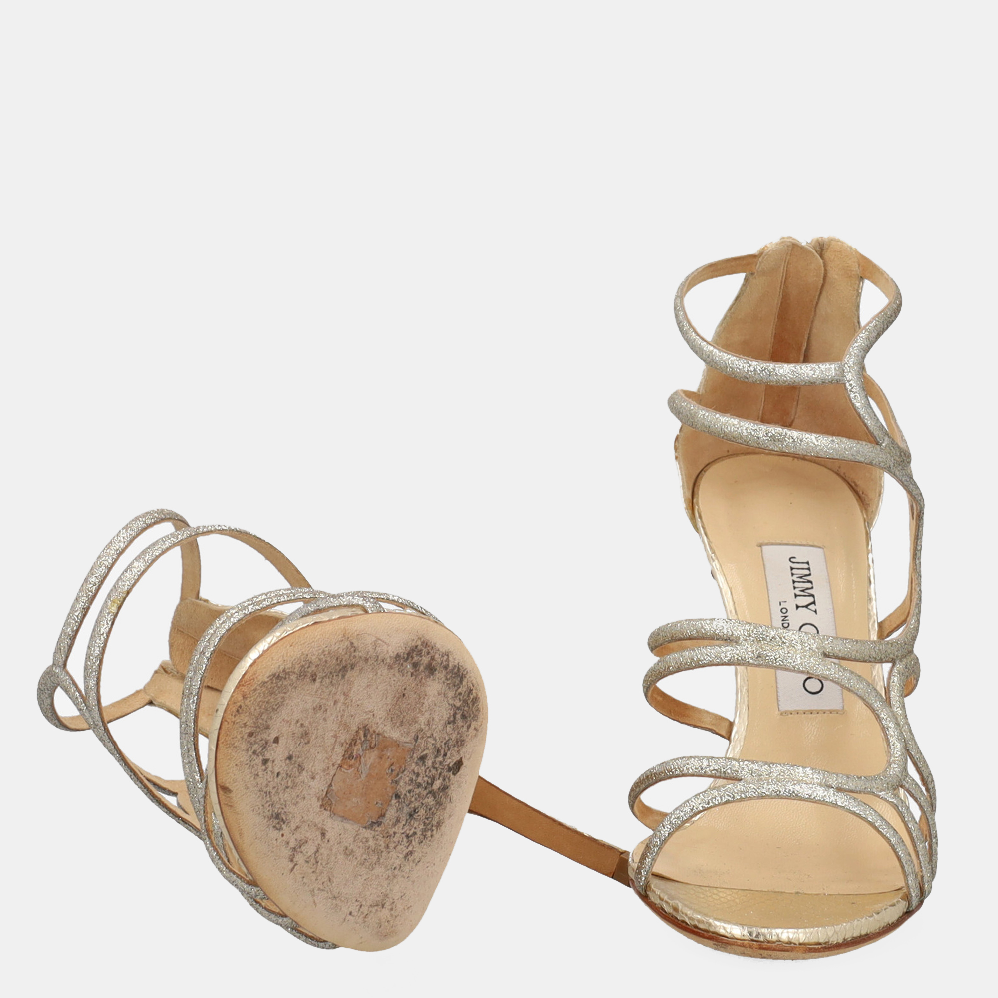 Jimmy Choo  Women's Leather Sandals - Gold - EU 36