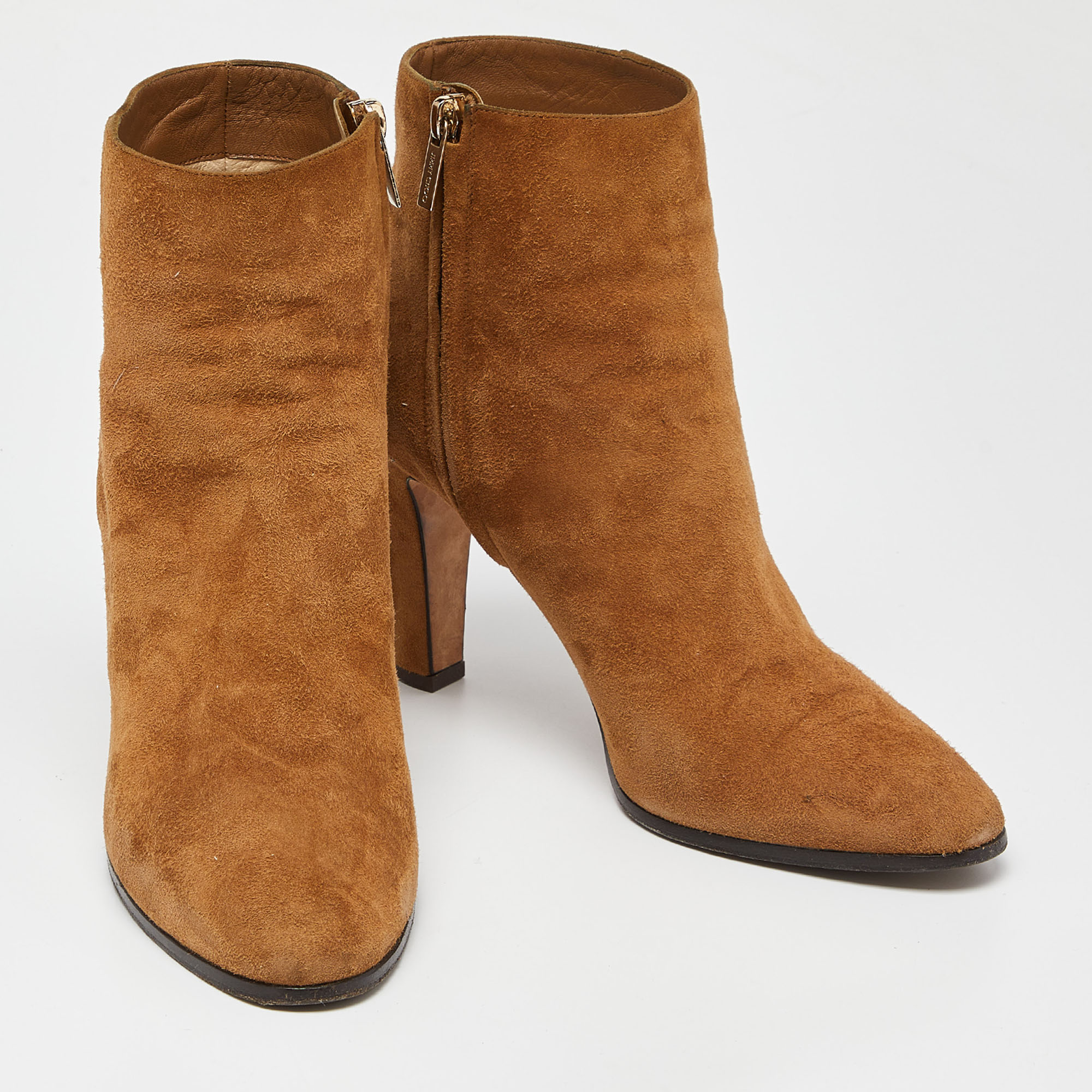 Jimmy Choo Tan Suede Ankle Length Booties Size 40.5