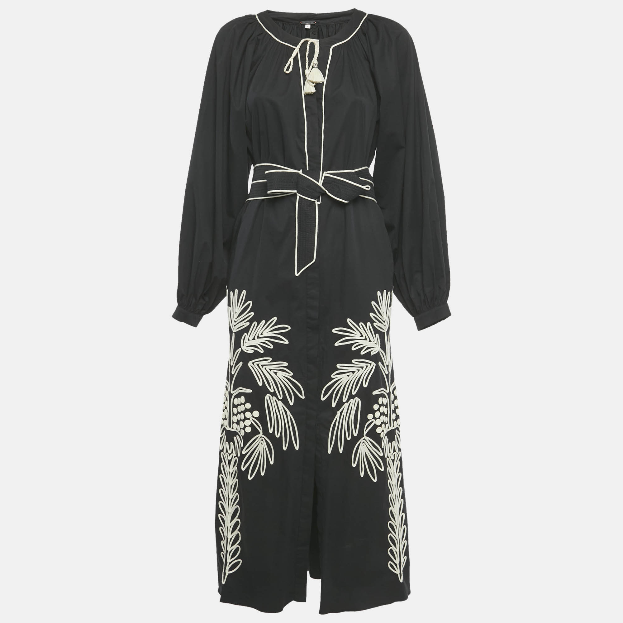 Johanna Ortiz Black Embroidered Detail Cotton Maxi Dress L
Johanna Ortiz Black Embroidered Detail Cotton Maxi Dress L