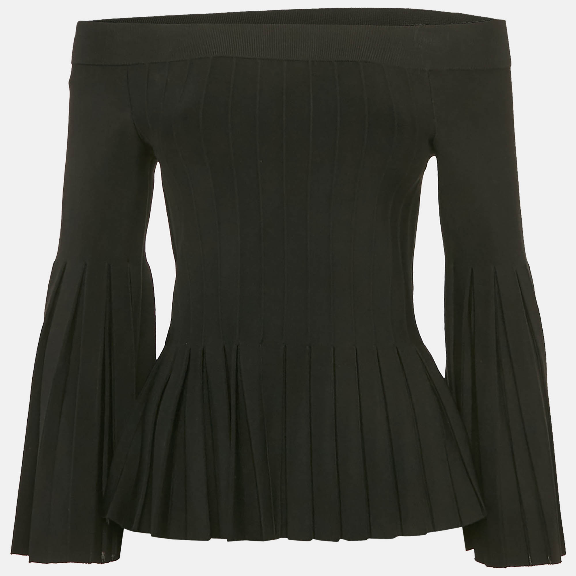 Jonathan Simkhai Black Stretch Knit Flared Off-Shoulder Top XS
Jonathan Simkhai Black Stretch Knit Flared Off-Shoulder Top XS