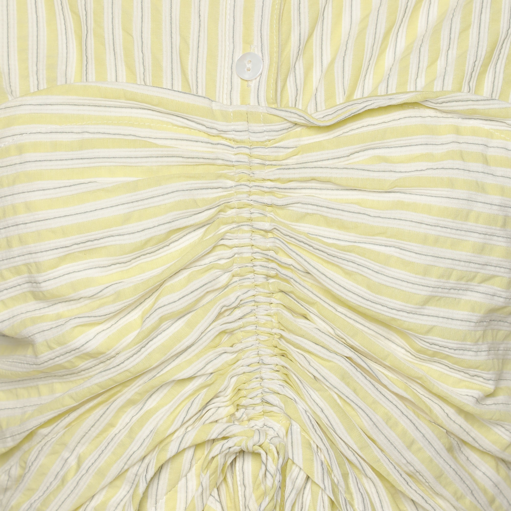 Jonathan Simkhai Green/White Striped Cotton Top XS