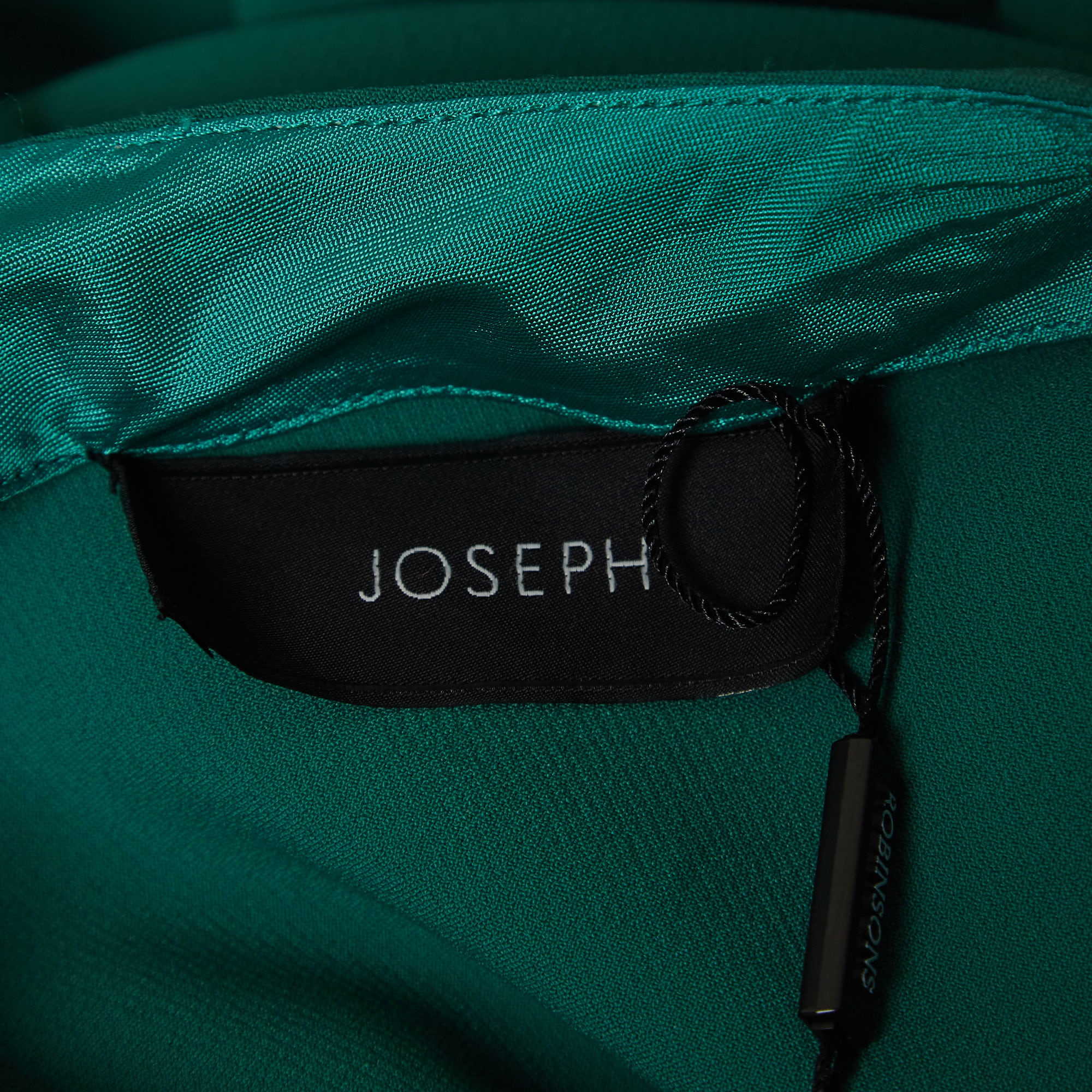 Joseph Green Stretch Crepe Puff Sleeve Midi Dress S