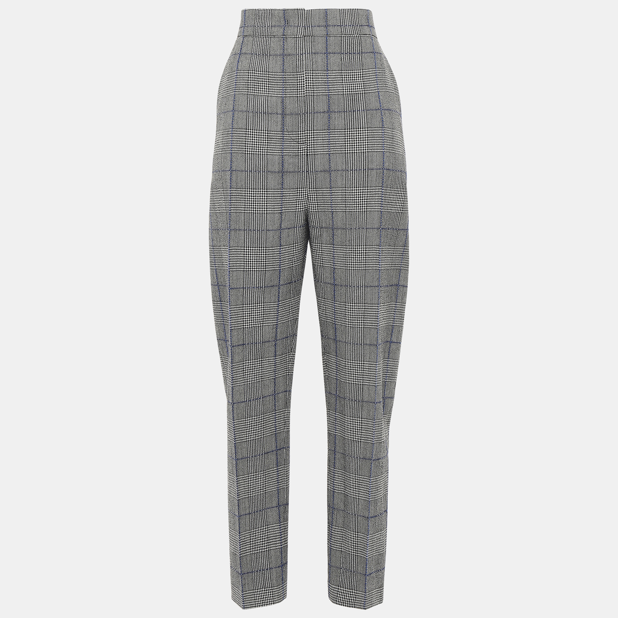 

Joseph Grey Checked Wool Tapered Pants