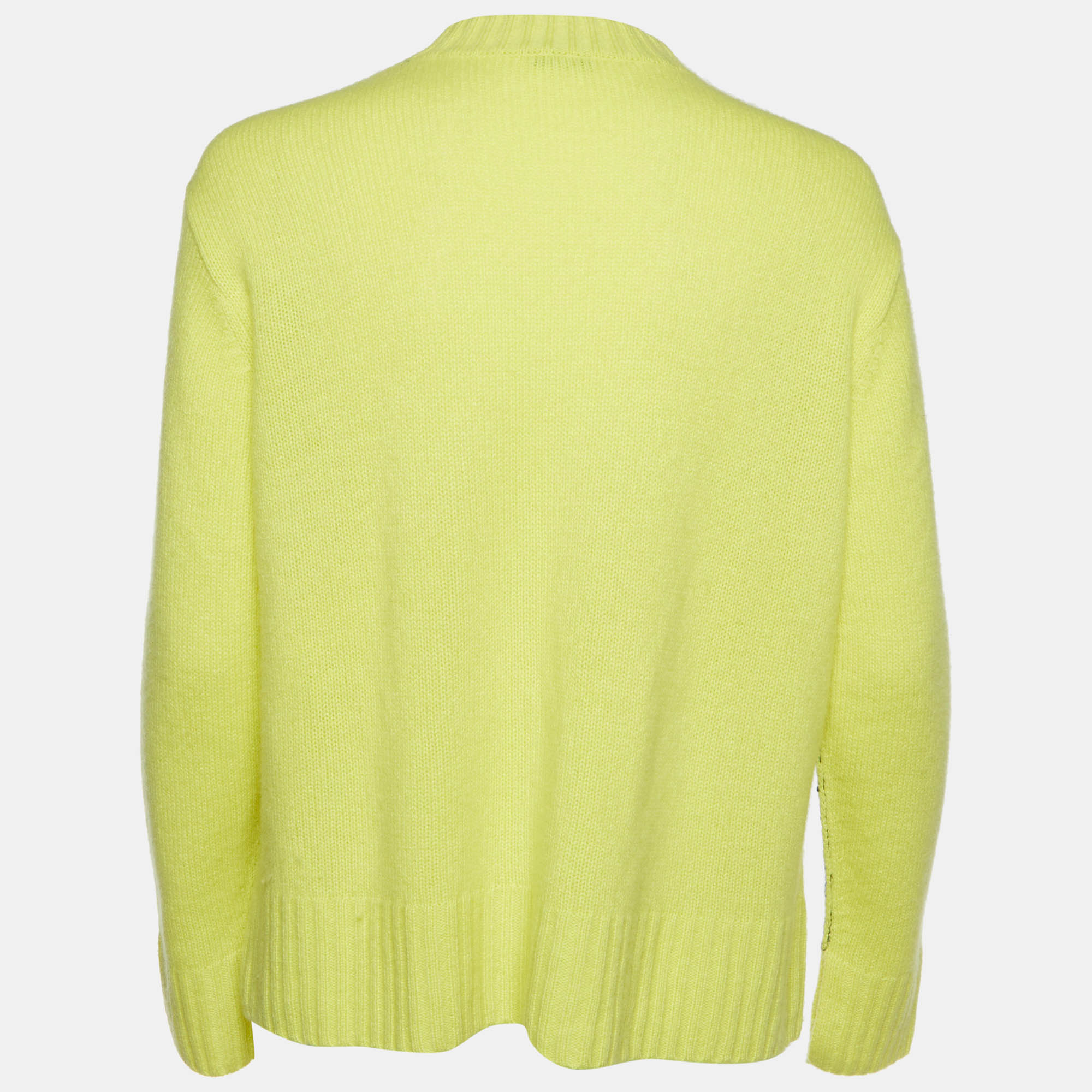 Joseph Yellow Cashmere Round Neck Sweater XS