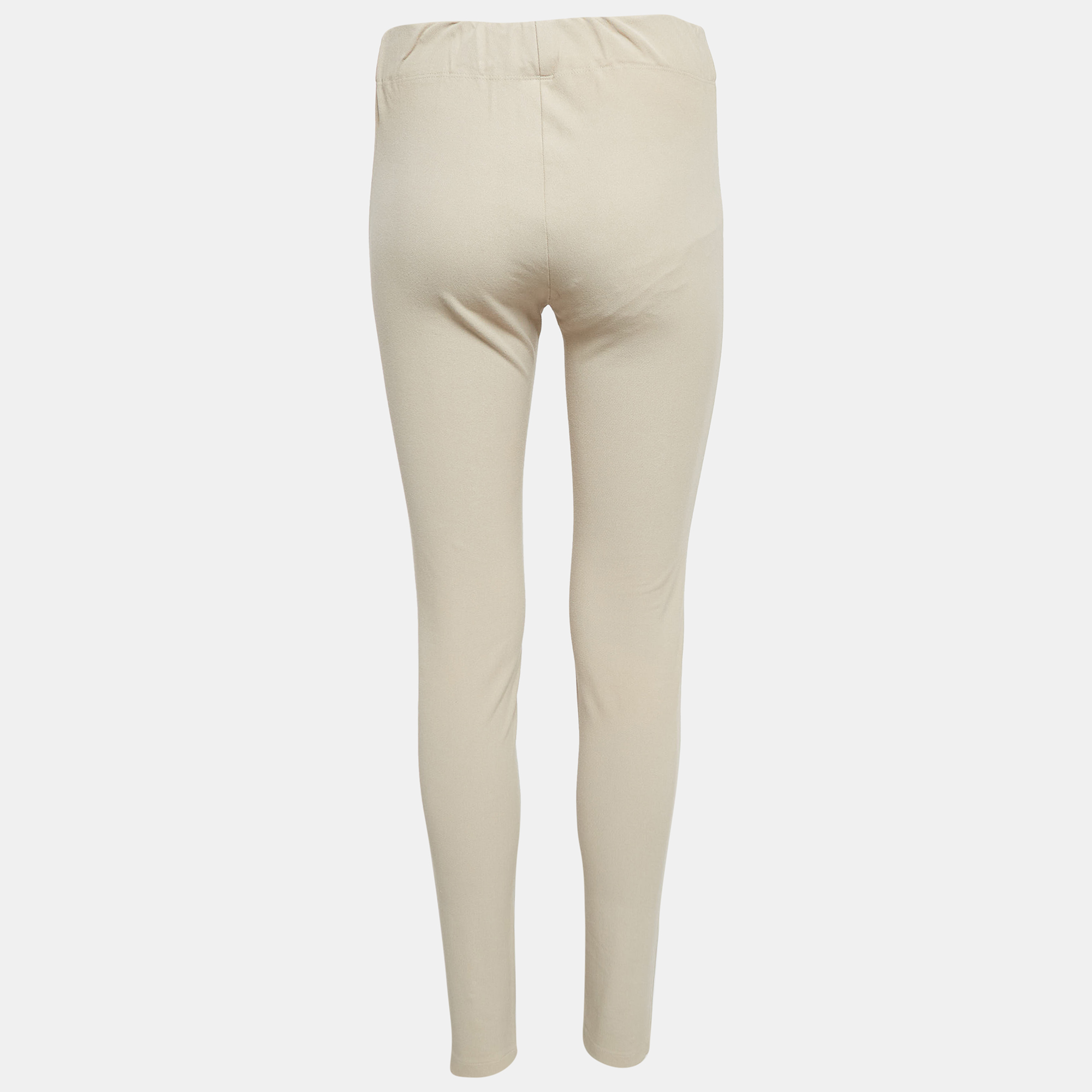 Joseph Beige Stretch Gabardine Leggings M