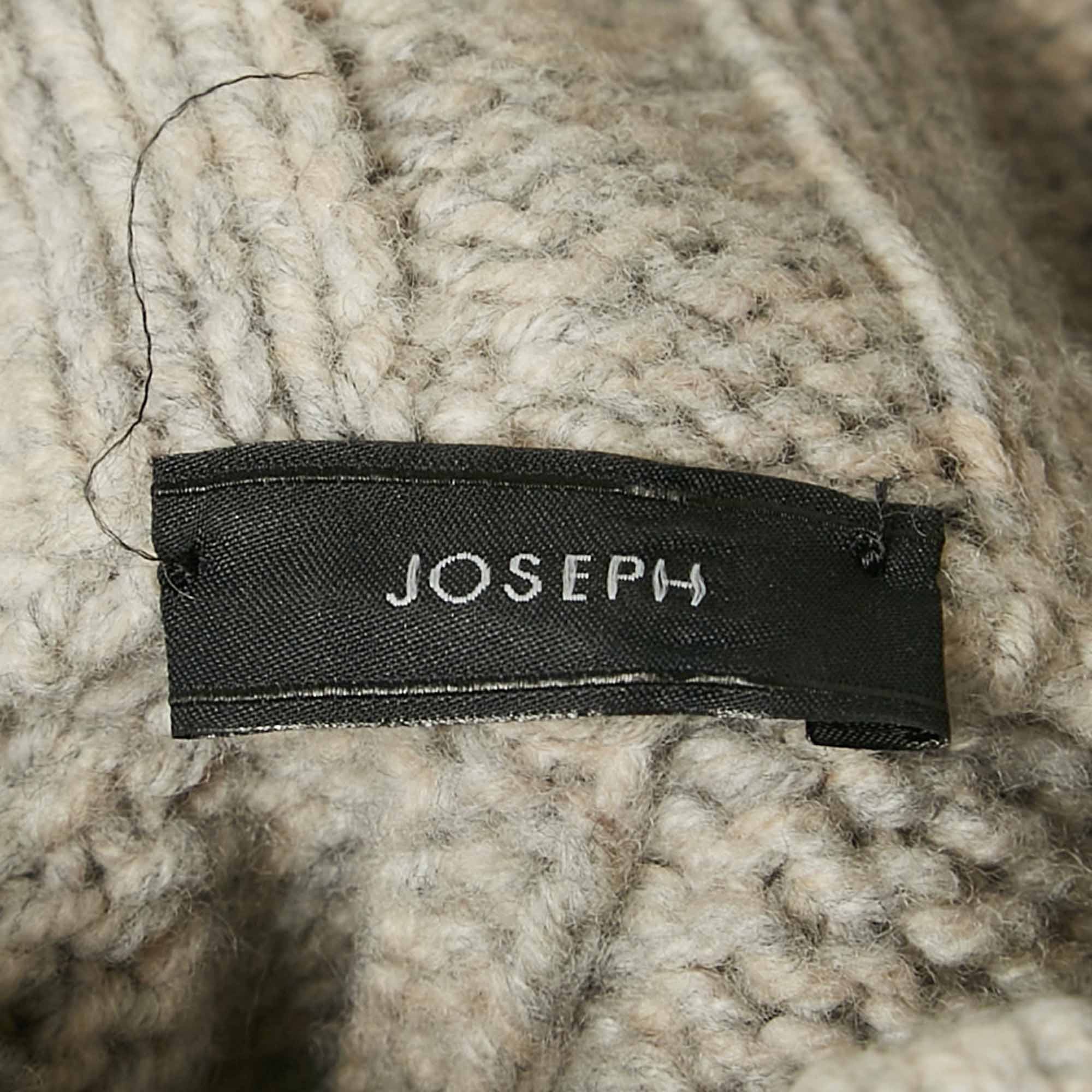 Joseph Grey Melange Wool Knit Turtle Neck Jumper M