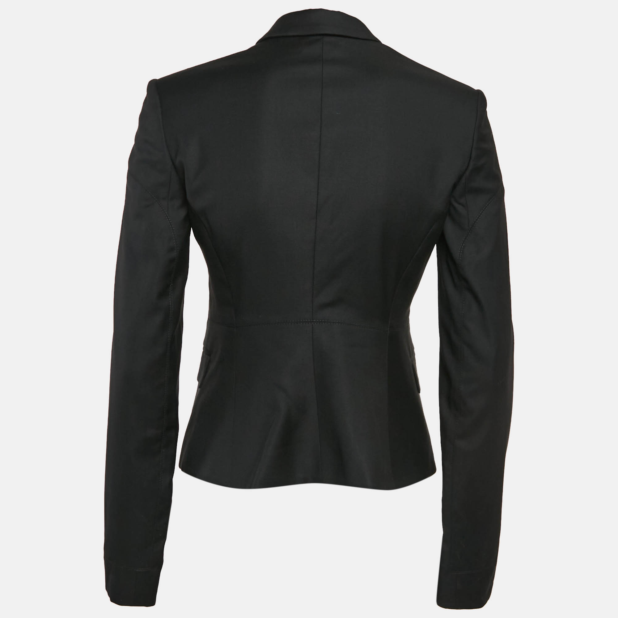 Joseph Black Wool Single Breasted Super 100 Blazer S