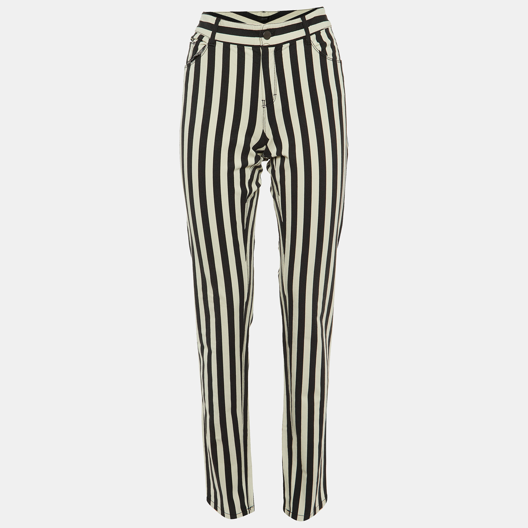 Joseph Monochrome Striped Gabardine Erevan Skinny Trousers L, Black
Joseph Monochrome Striped Gabardine Erevan Skinny Trousers L, Black