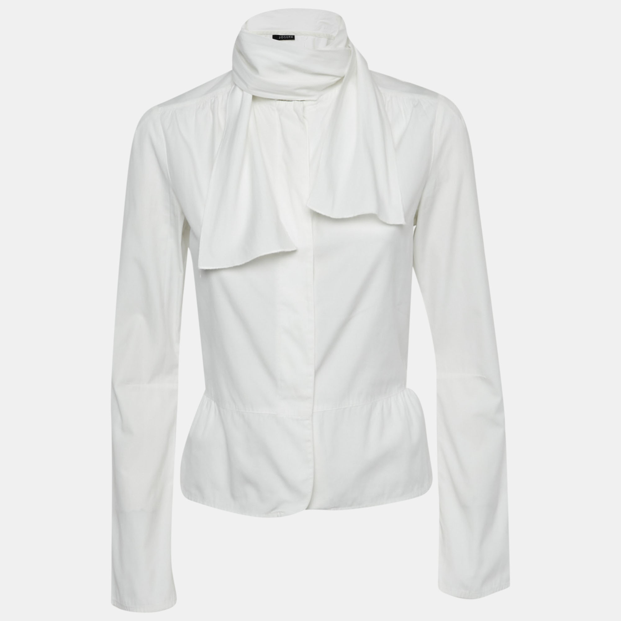 Joseph White Cotton Neck Tie Detail Shirt M
Joseph White Cotton Neck Tie Detail Shirt M