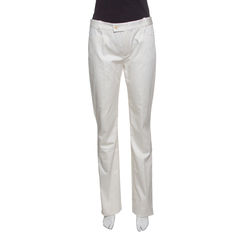 Image of Joseph Off White Light Satin Washed Rocket Pants M