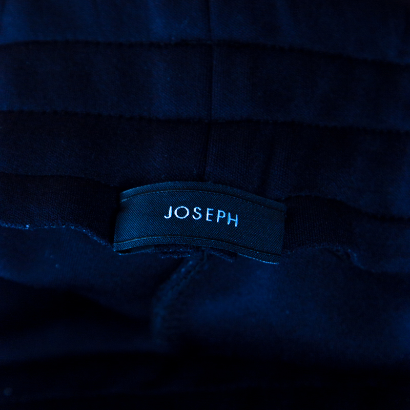 Joseph Black Contrast Side Panel Detail Jug Scuba Jersey Pants M