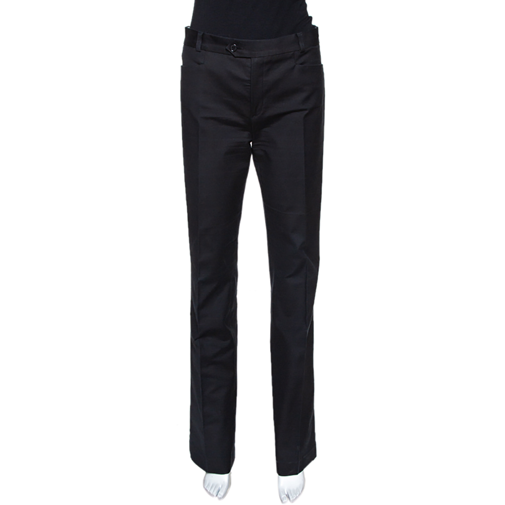 Image of Joseph Black Stretch Cotton Straight Leg Pants M
