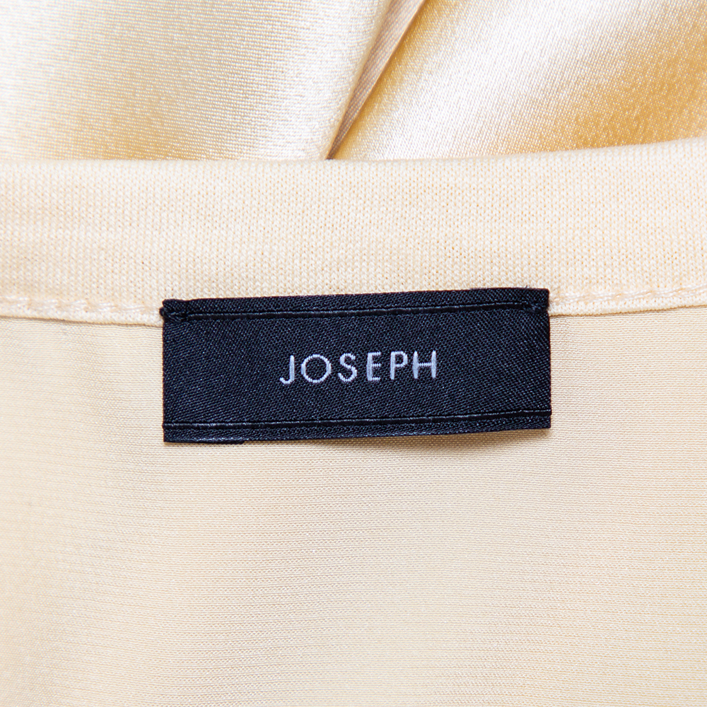 Joseph Yellow Jersey & Silk Satin Side Button Detail Tank Top L
