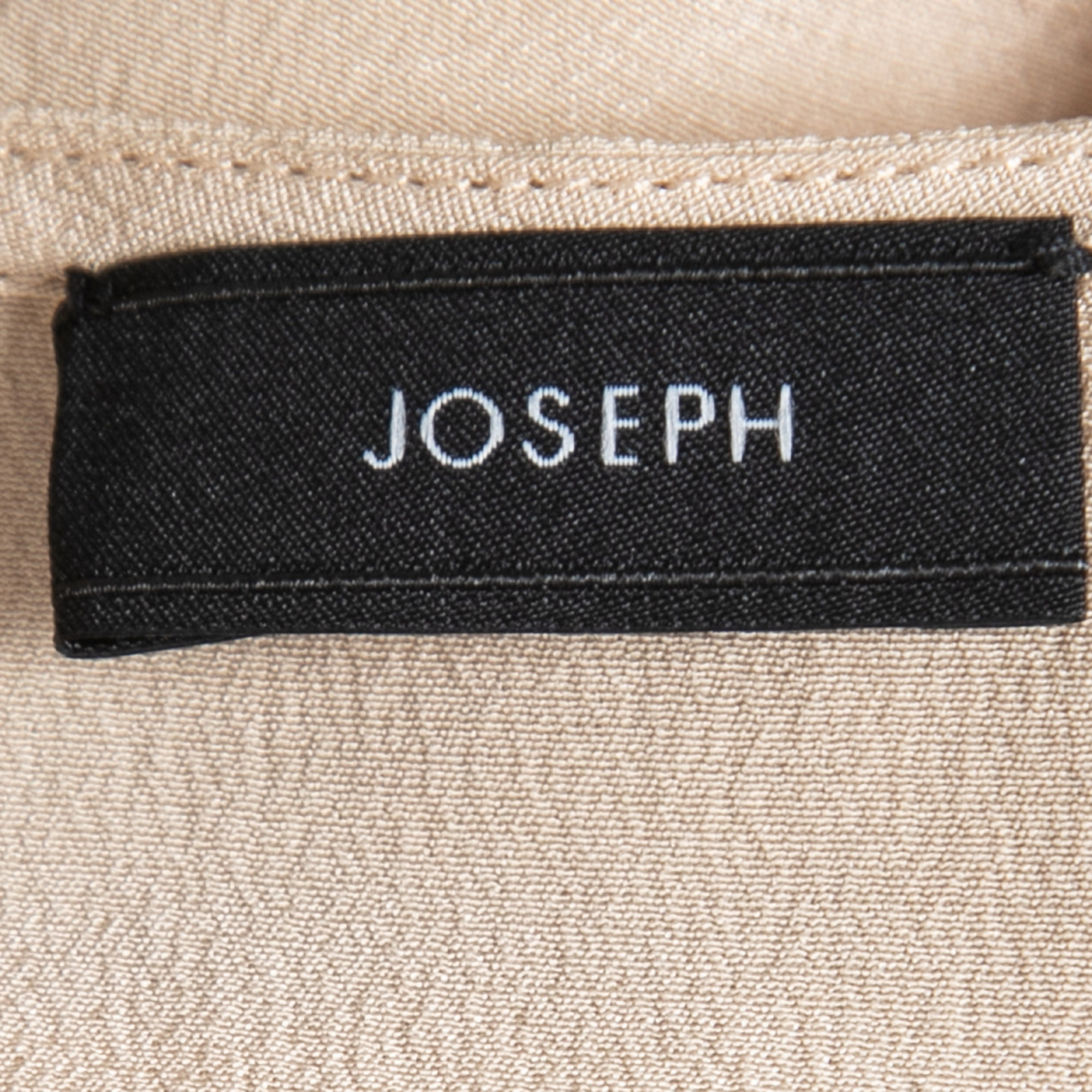 Joseph Beige Silk Sleeveless Shoulder Tie Detail Top M
