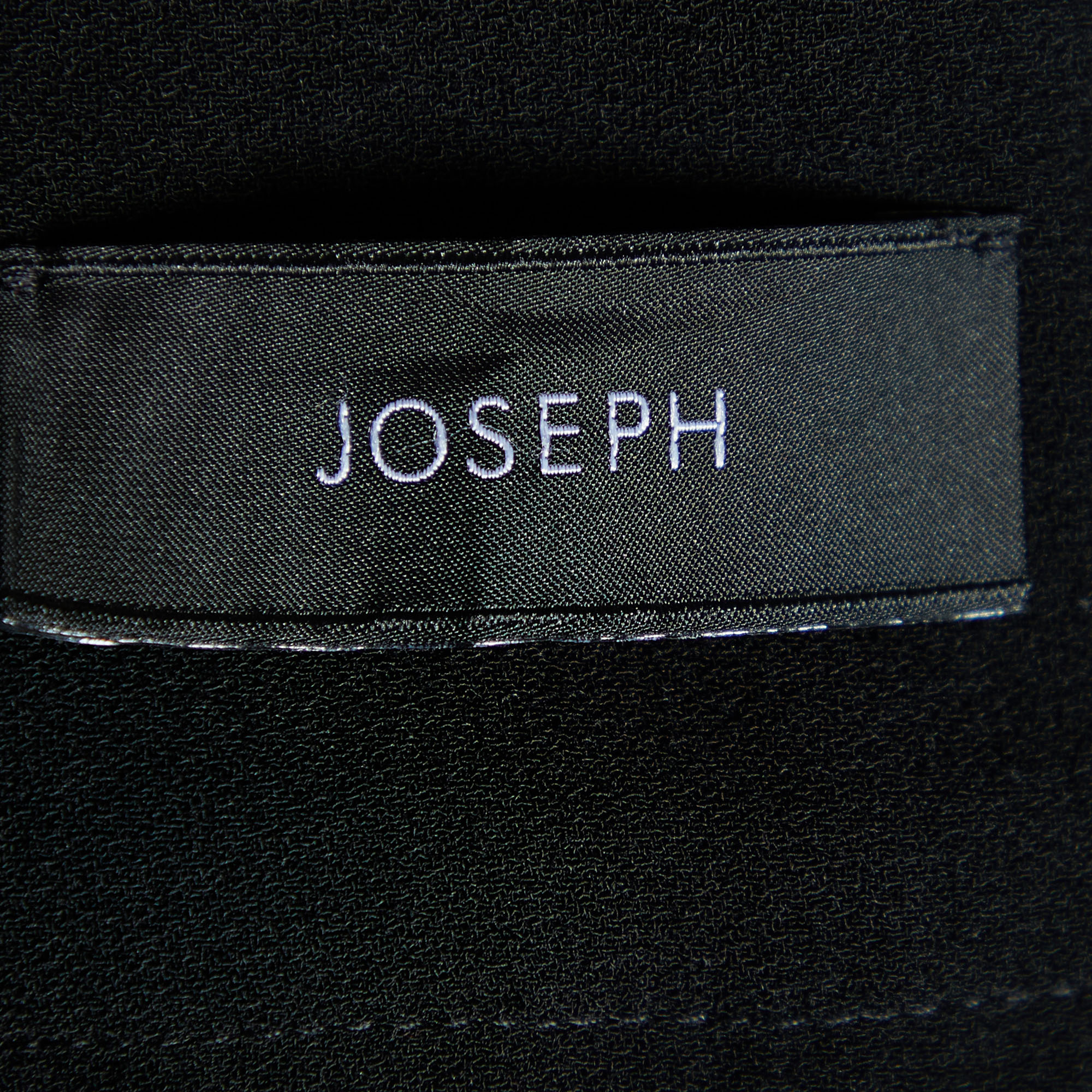 Joseph Black Crepe Pleated Aceline Mini Skirt M