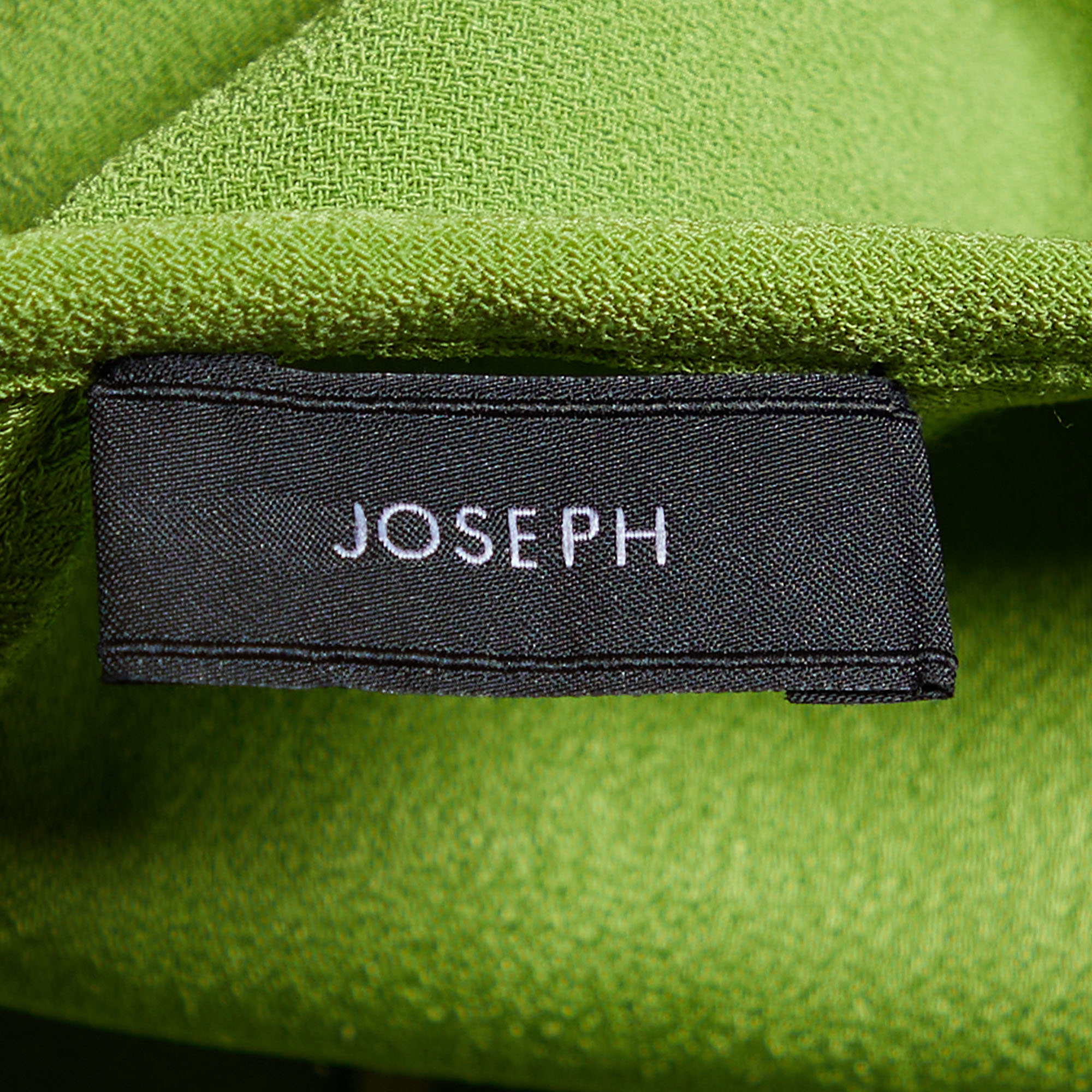 Joseph Green Stretch Crepe Eyelet Detail Shift Dress S