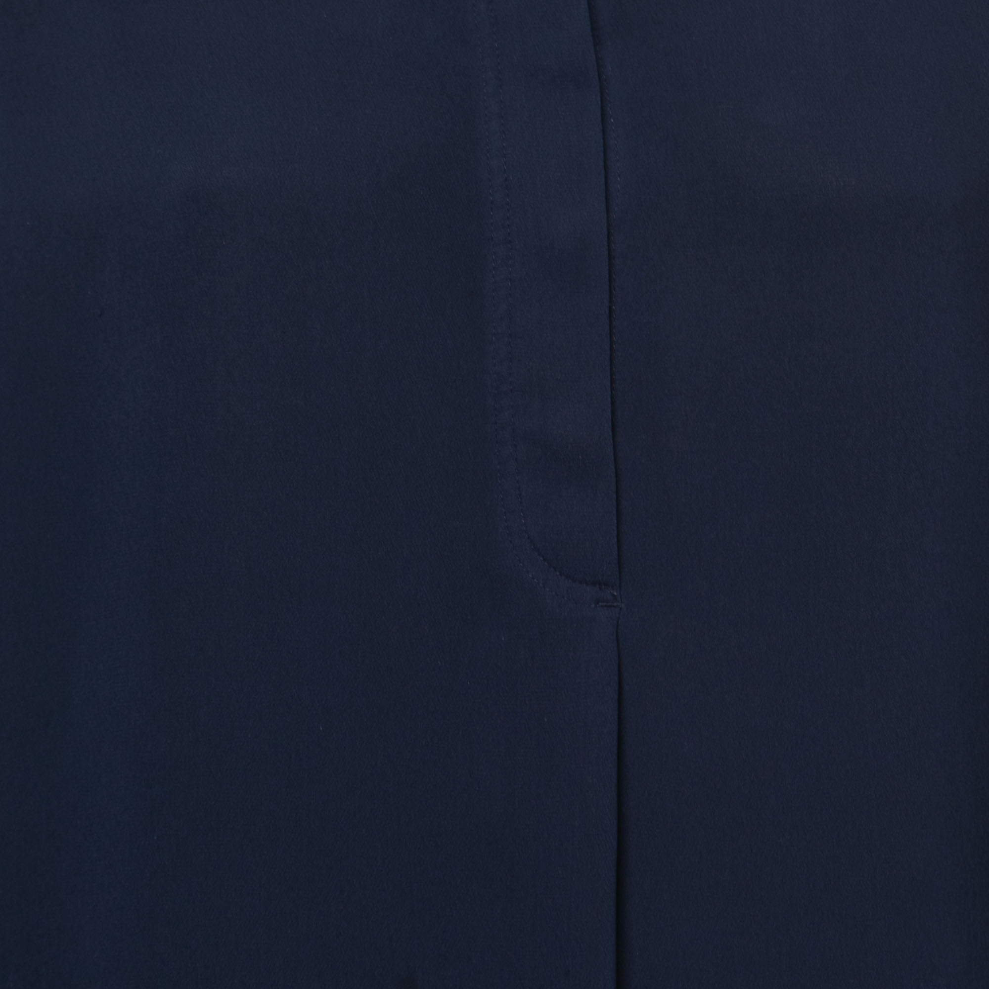 Joseph Dark Blue Crepe Silk Long Sleeve Blouse L