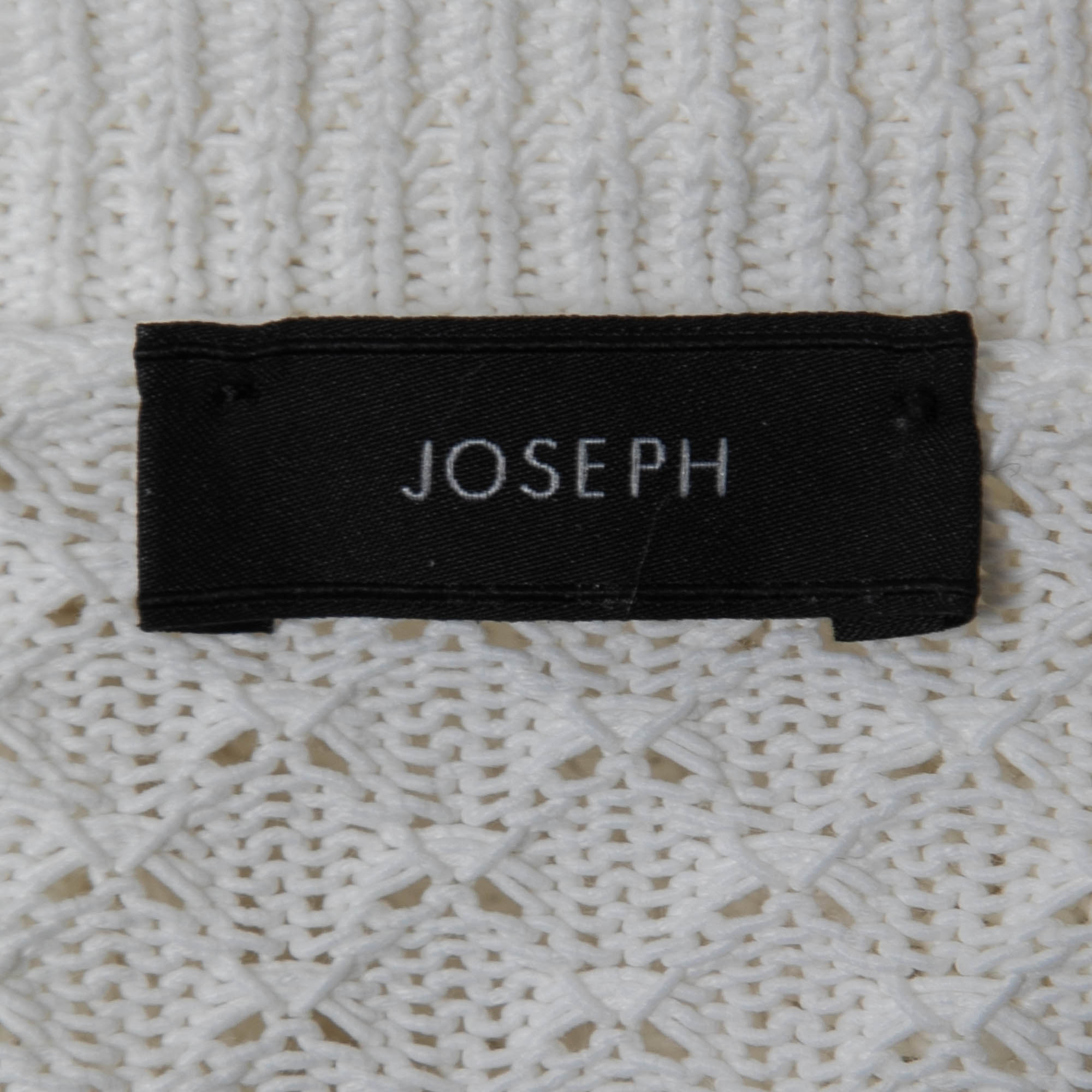 Joseph Off White Cotton Blend Knit Sweater XL