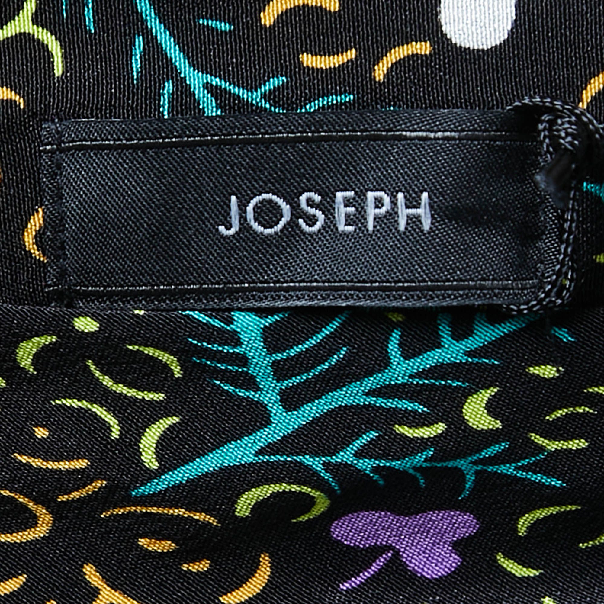Joseph Black Floral Silk Sleeveless Top M