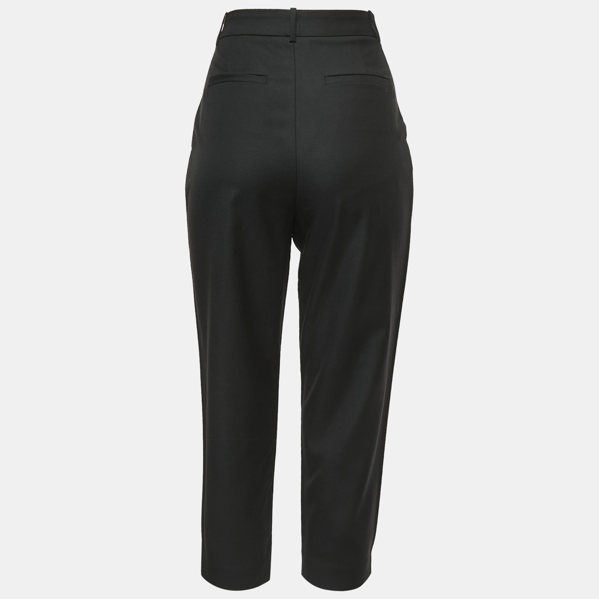 Joseph Black Wool Saville Slim Fit Trousers S