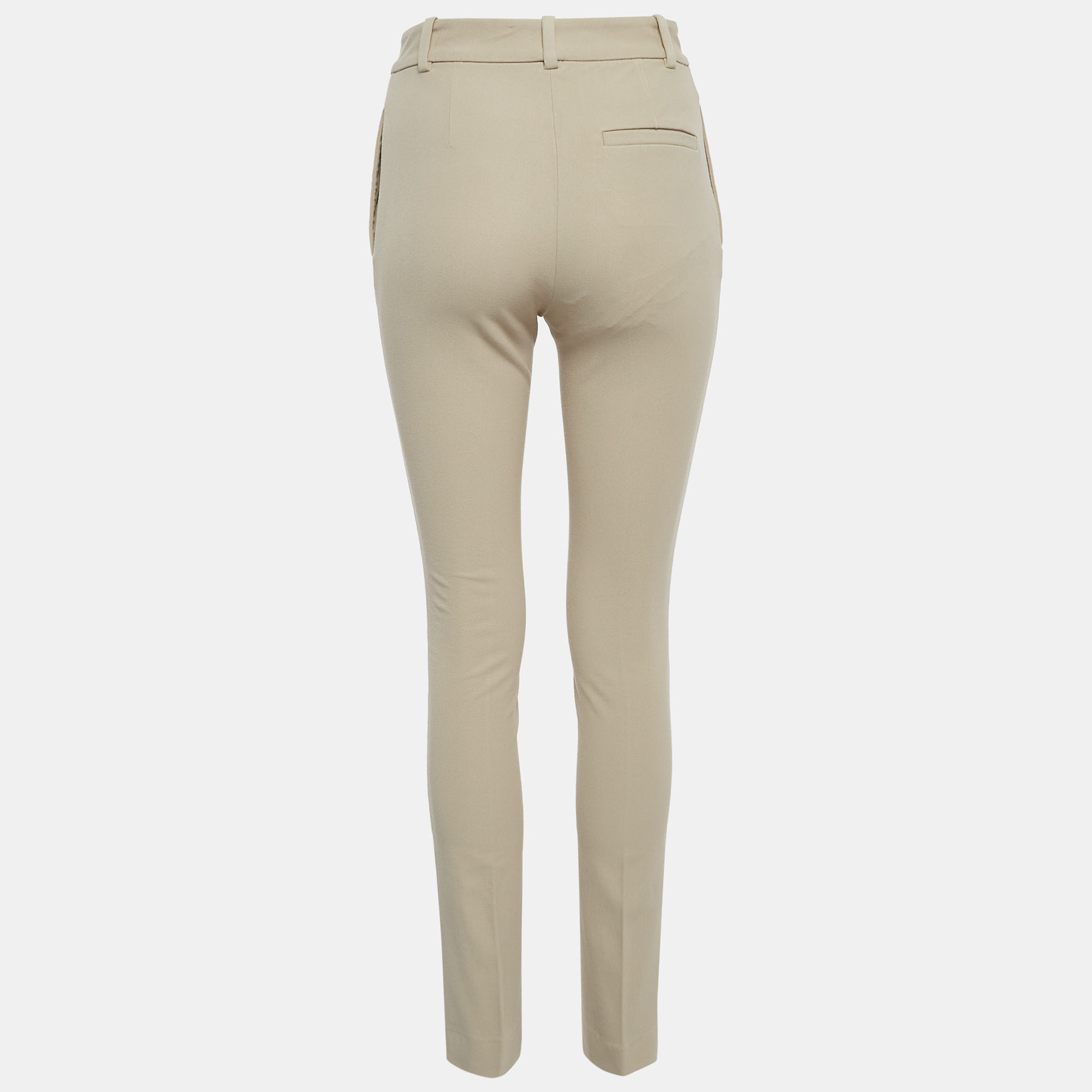 Joseph Beige Gabardine Straight Fit Trousers S