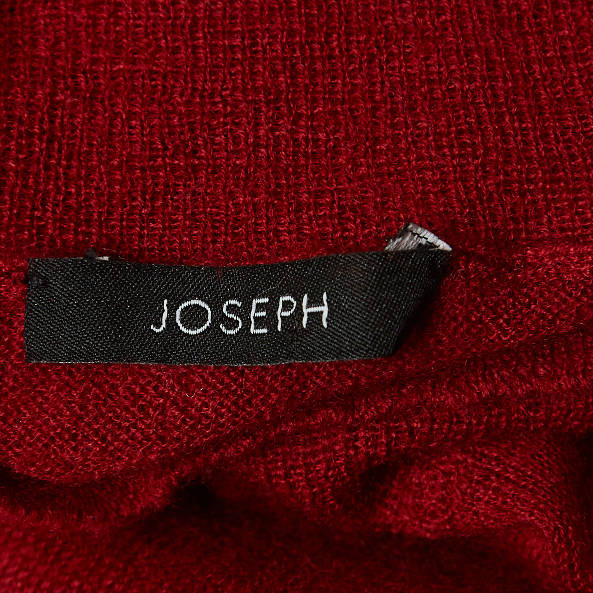 Joseph Red Cashmere Cashair High Neck Sweater S