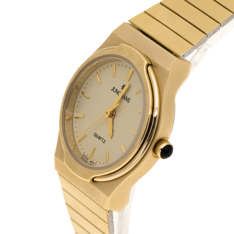 Junghans Yellow Gold Plated Steel EWJ-1004L Women's Wristwatch 22 mm