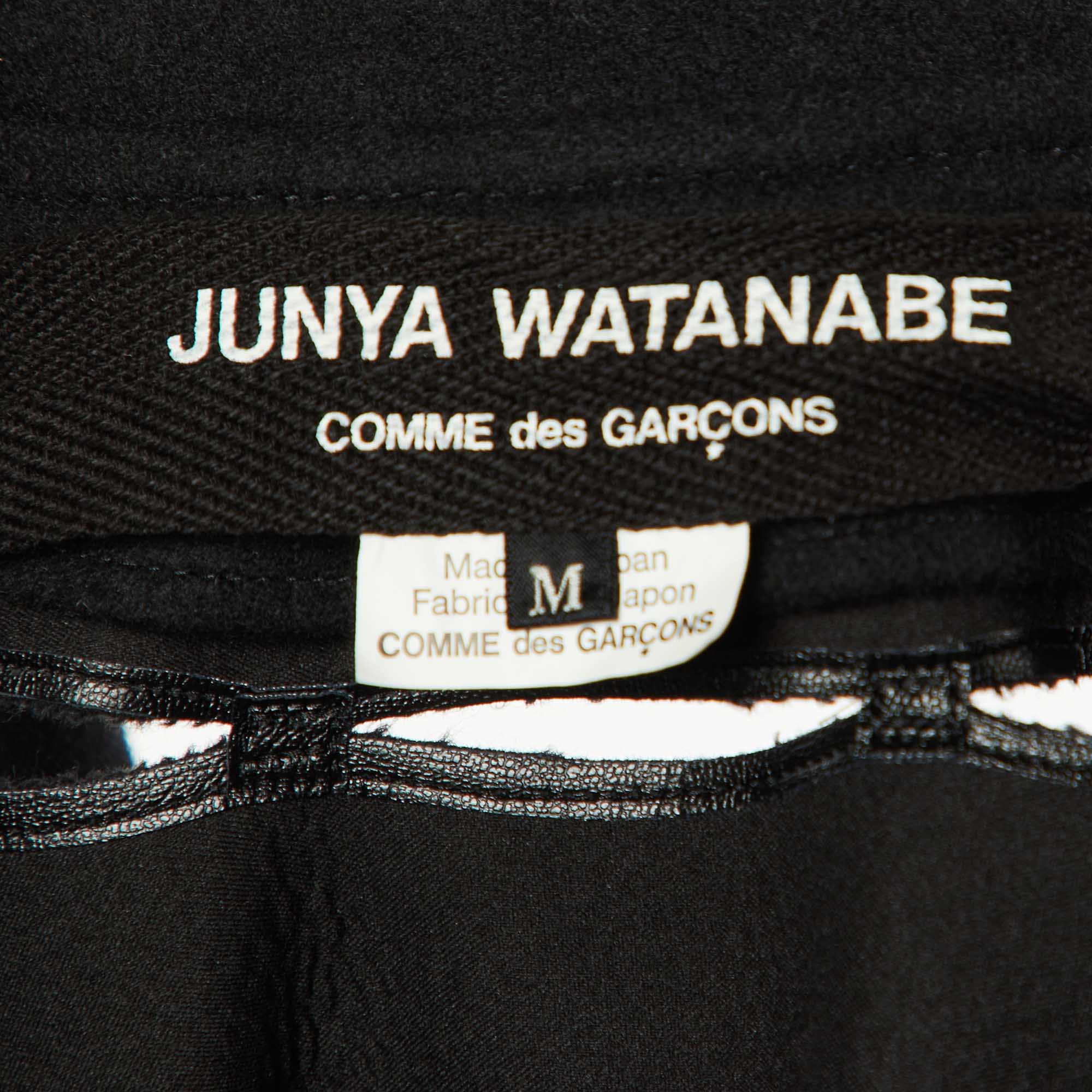 Junya Watanabe Comme Des Garçons  Black Wool Cutwork Detail Jacket M