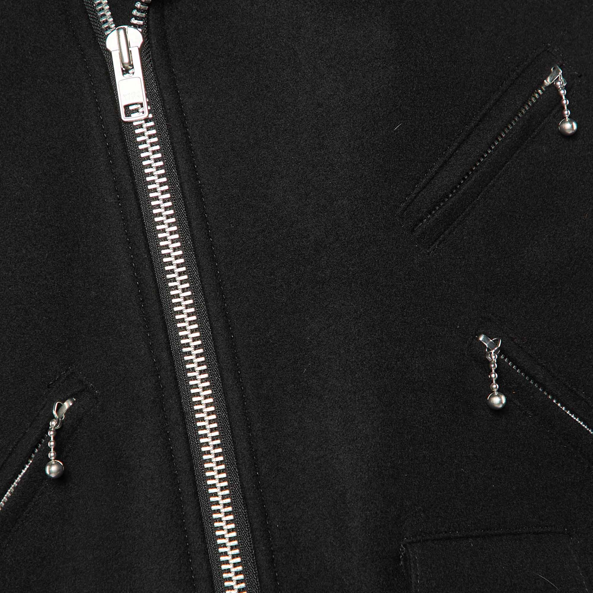 Junya Watanabe Comme Des Garçons  Black Wool Cutwork Detail Jacket M
