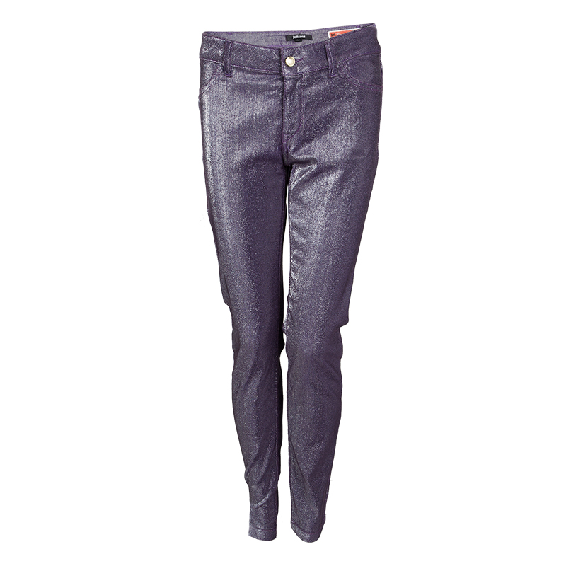 Image of Just Cavalli Purple Lurex Just Chic Jeggings L