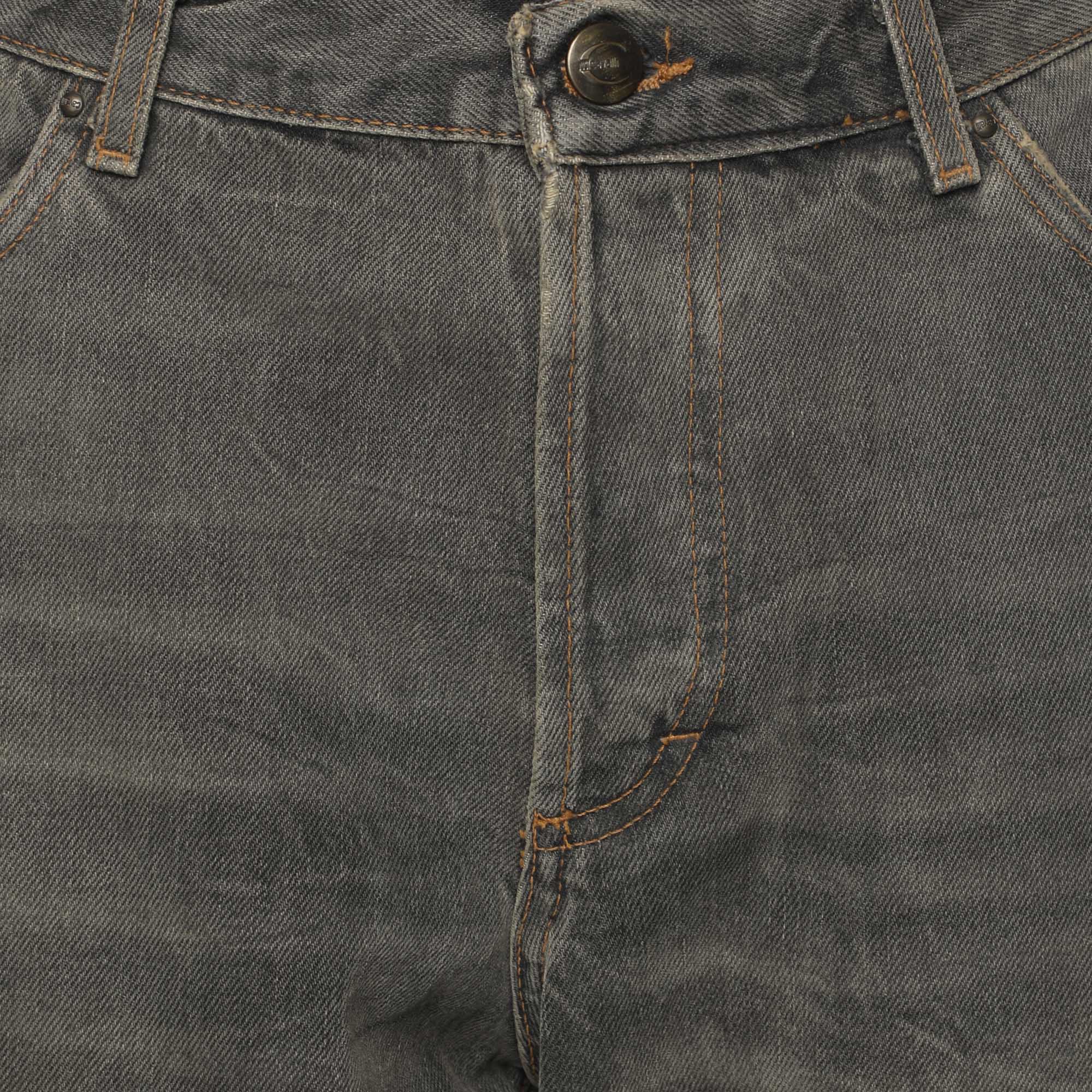 Just Cavalli Grey Denim Flared Jeans XXL