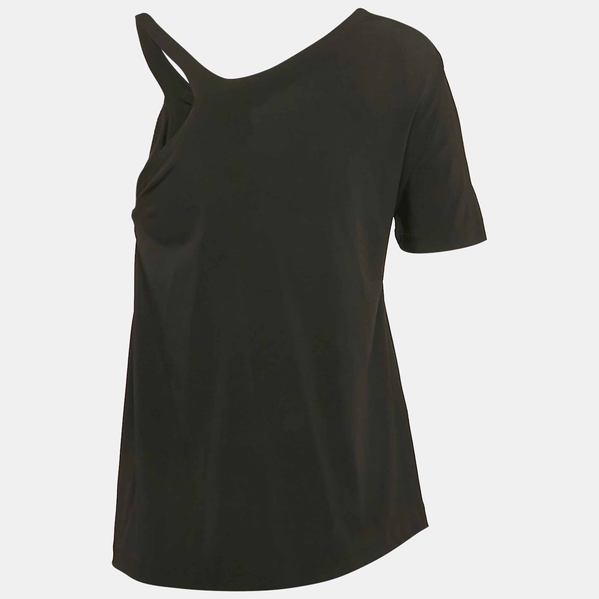 Just Cavalli Black Jersey Asymmetric Top M