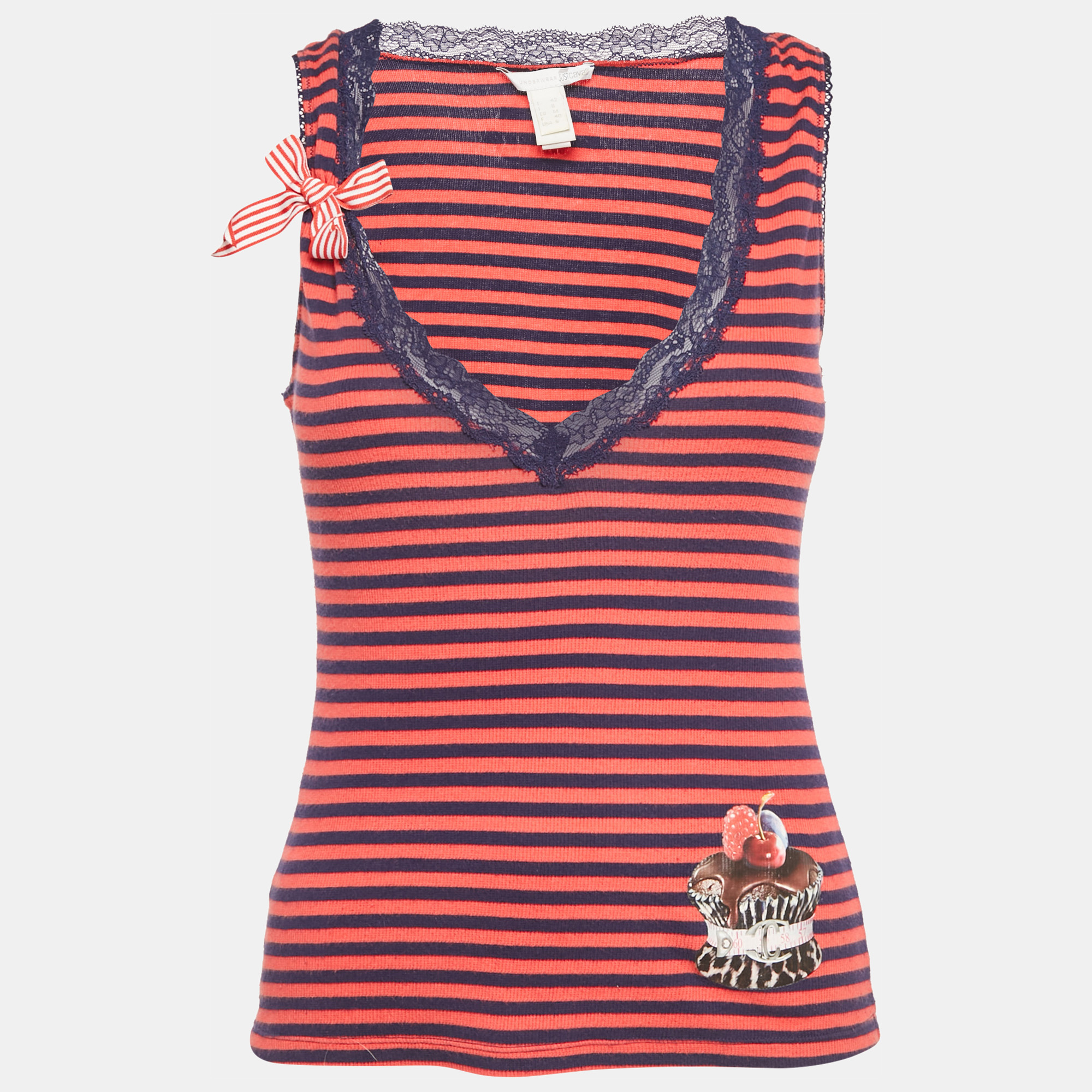 Just Cavalli Underwear Red & Navy Blue Striped Cotton Knit Tank Top M
Just Cavalli Underwear Red & Navy Blue Striped Cotton Knit Tank Top M
