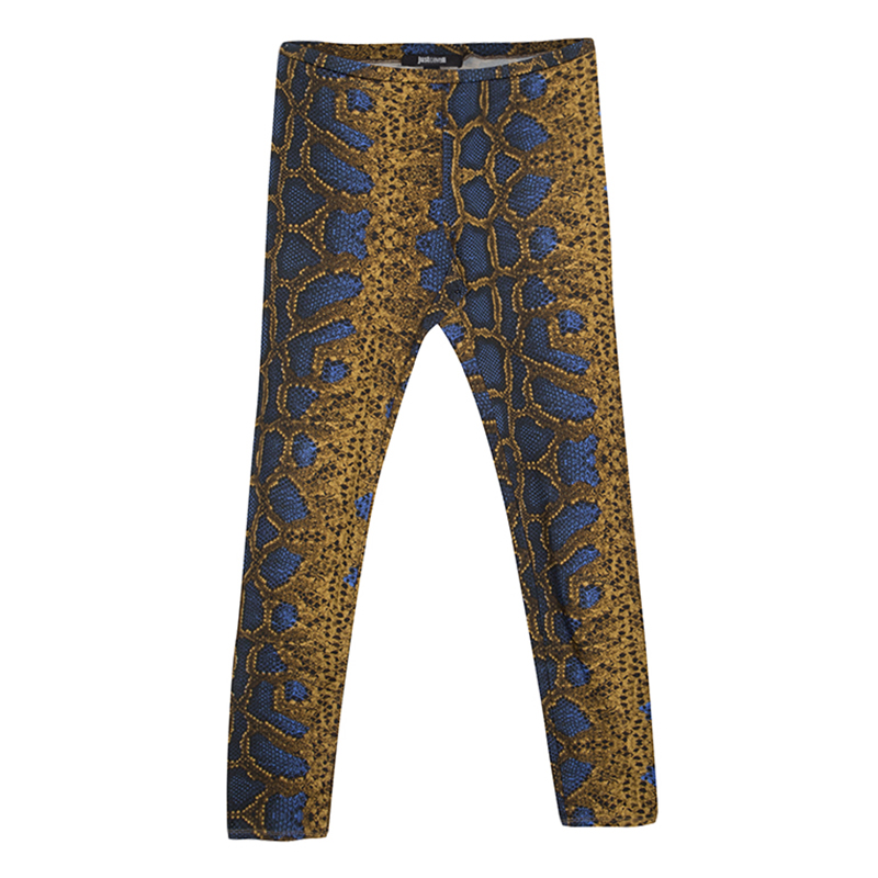 Image of Just Cavalli Multicolor Python Print Leggings S