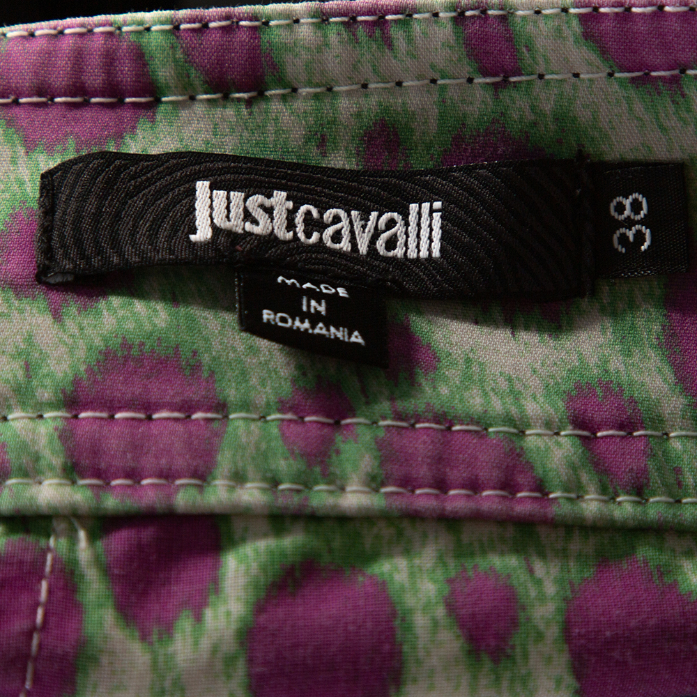 Just Cavalli Black Stretch Cotton Slim Fit Pants S
