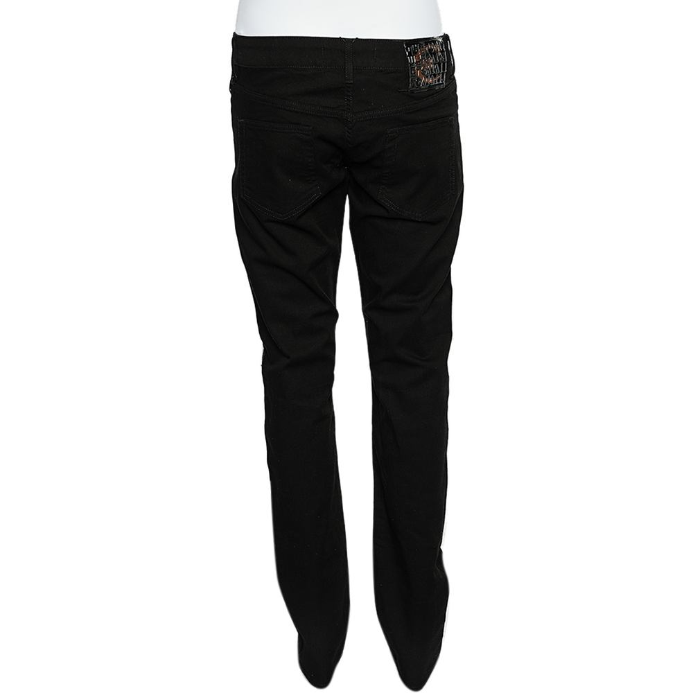 Just Cavalli Black Denim Sequin Embellished Jeans M