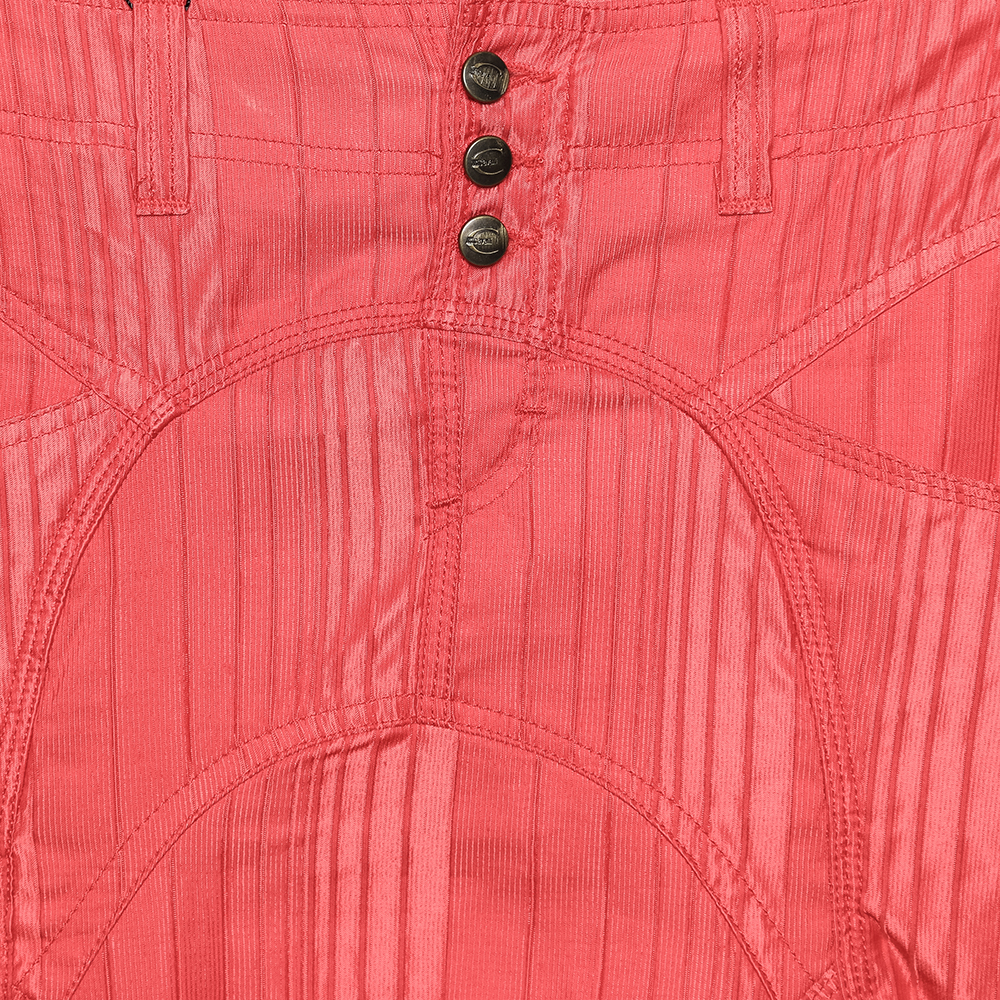 Just Cavalli Red Textured Cotton Mini Skirt S