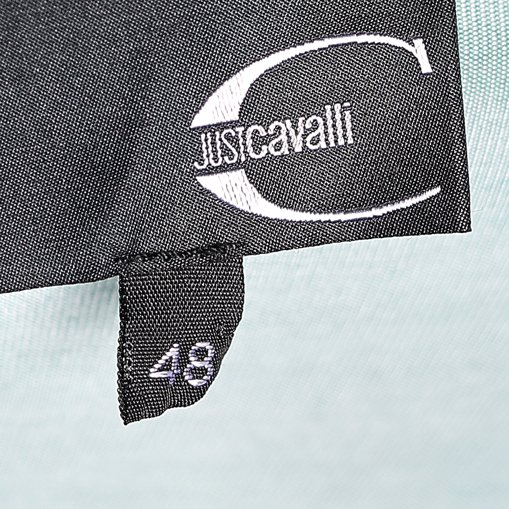 Just Cavalli Multicolor Printed Jersey Mini Wrap Dress L