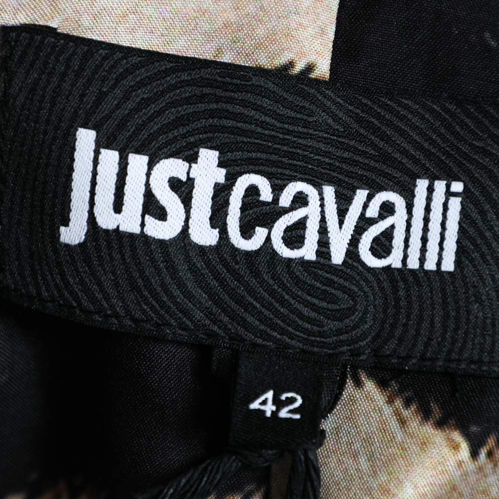 Just Cavalli Black Synthetic Quilted Jacket M